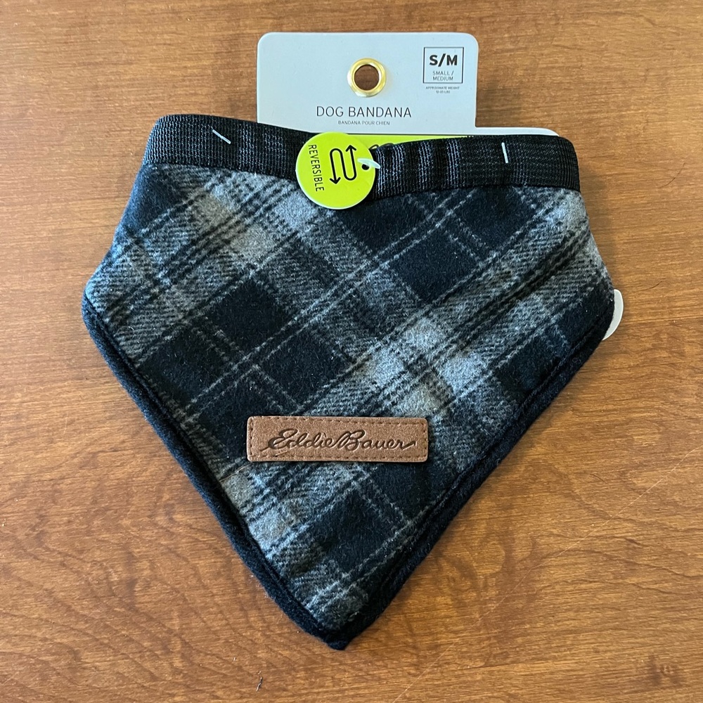 New reversible black dog bandana by Eddie Bauer